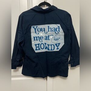 Quarter sleeve Upcycled Button Down